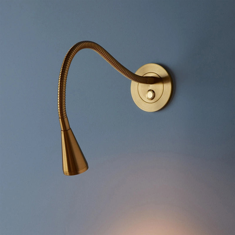 Adjustable Flexible Gooseneck Bedroom Lamp on Wall