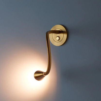 Adjustable Flexible Gooseneck Bedroom Lamp on Wall