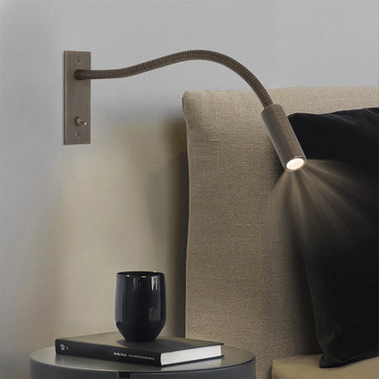 Flexible Metal Adjustable Gooseneck Wall Light for Bedroom