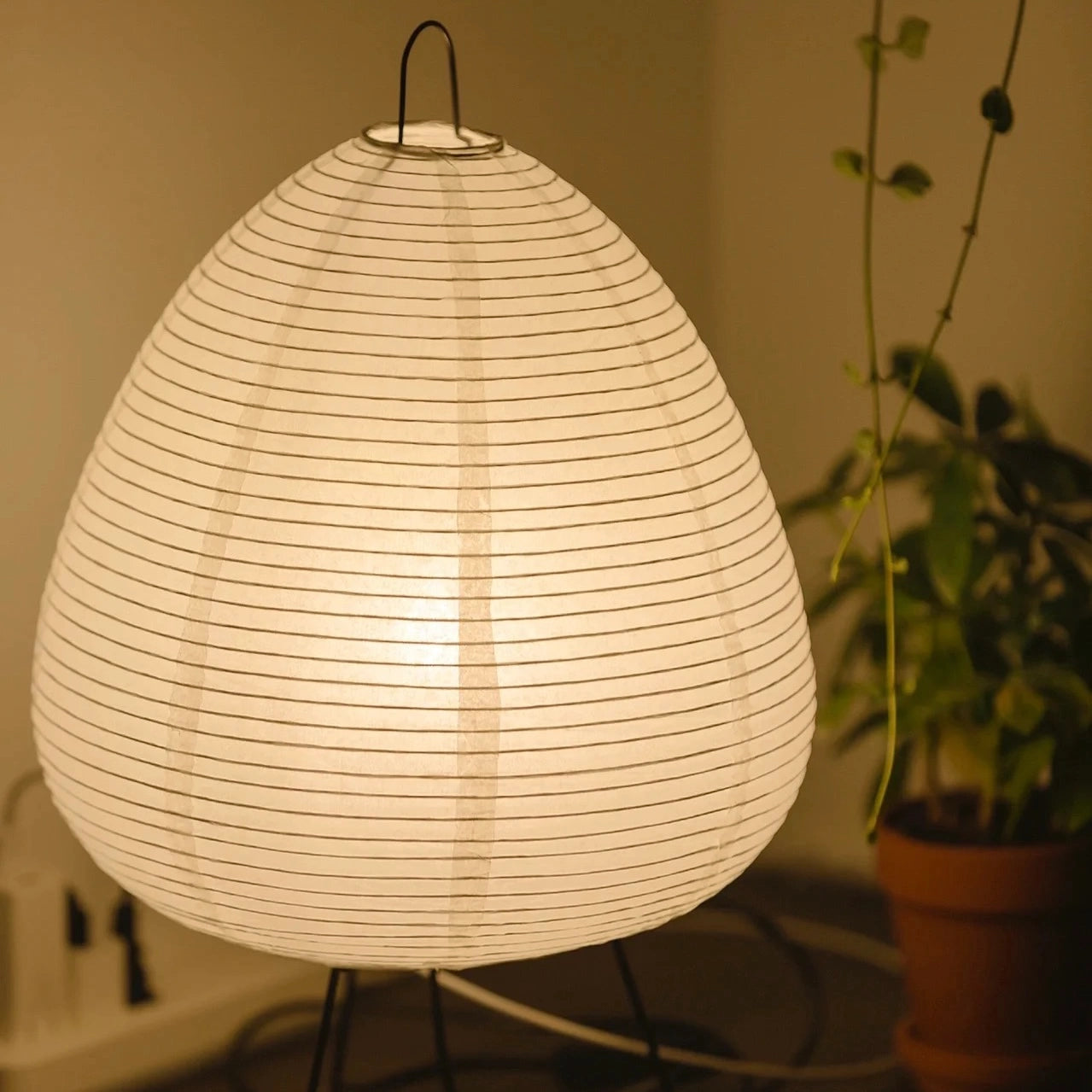 Simple Paper Table Lamp Classic Bedside Table Lantern