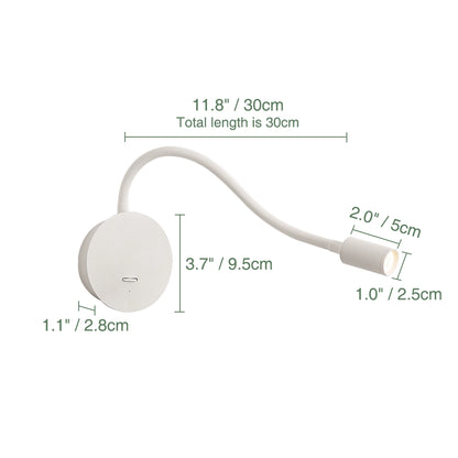 Battery Operated Flexible Gooseneck Wall Light Wireless Lamp