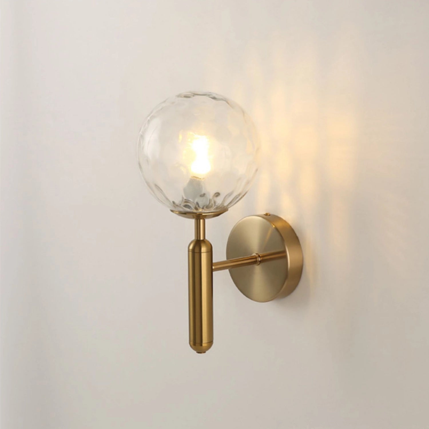 Gold Modern Globe Wall Sconce Brass Wall Light