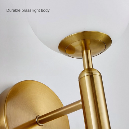 Gold Modern Globe Wall Sconce Brass Wall Light