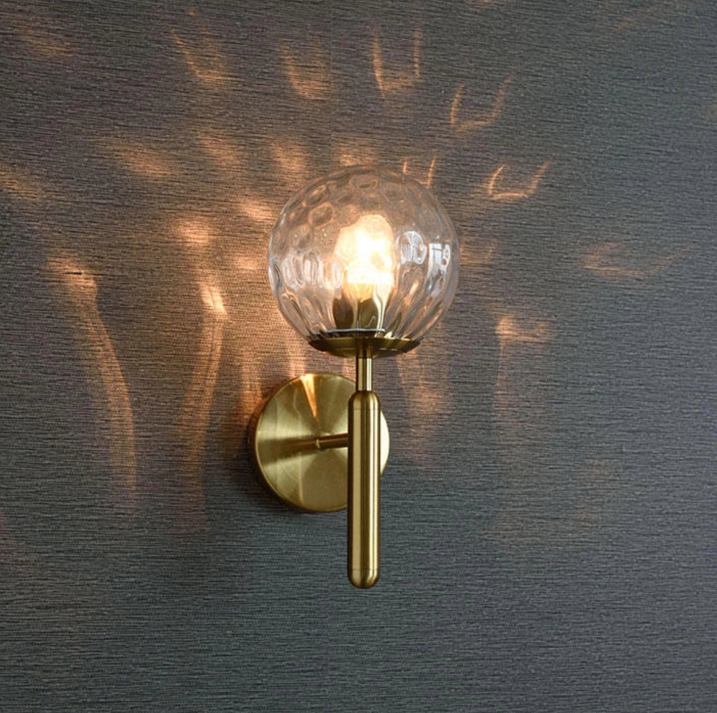 Gold Modern Globe Wall Sconce Brass Wall Light