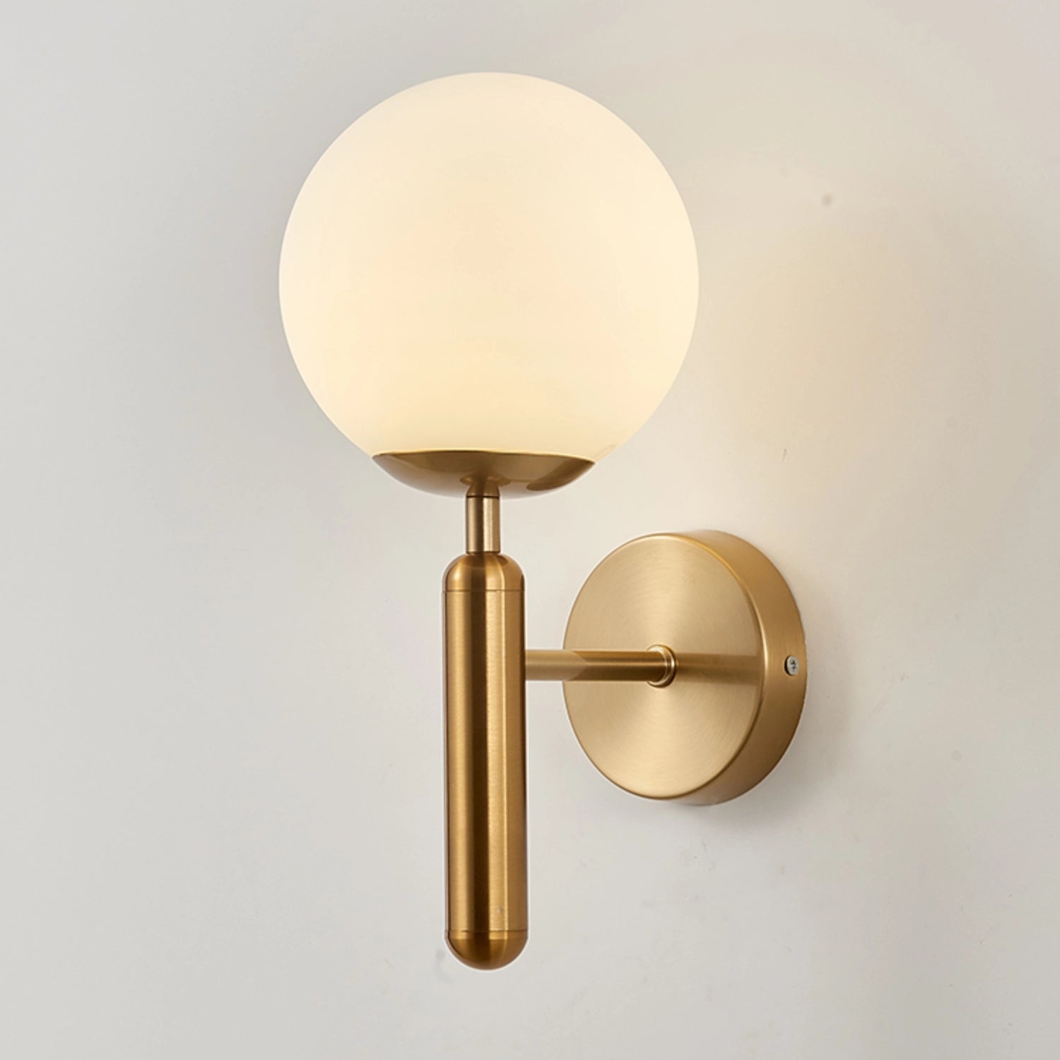 Gold Modern Globe Wall Sconce Brass Wall Light