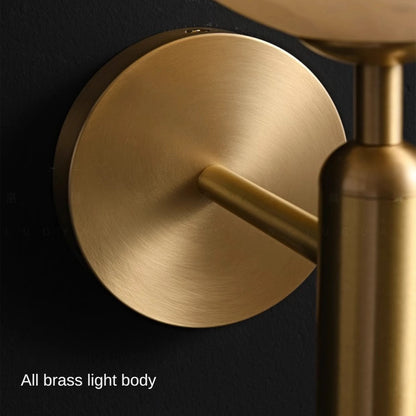 Bud Shape Marble and Brass Wall Sconce