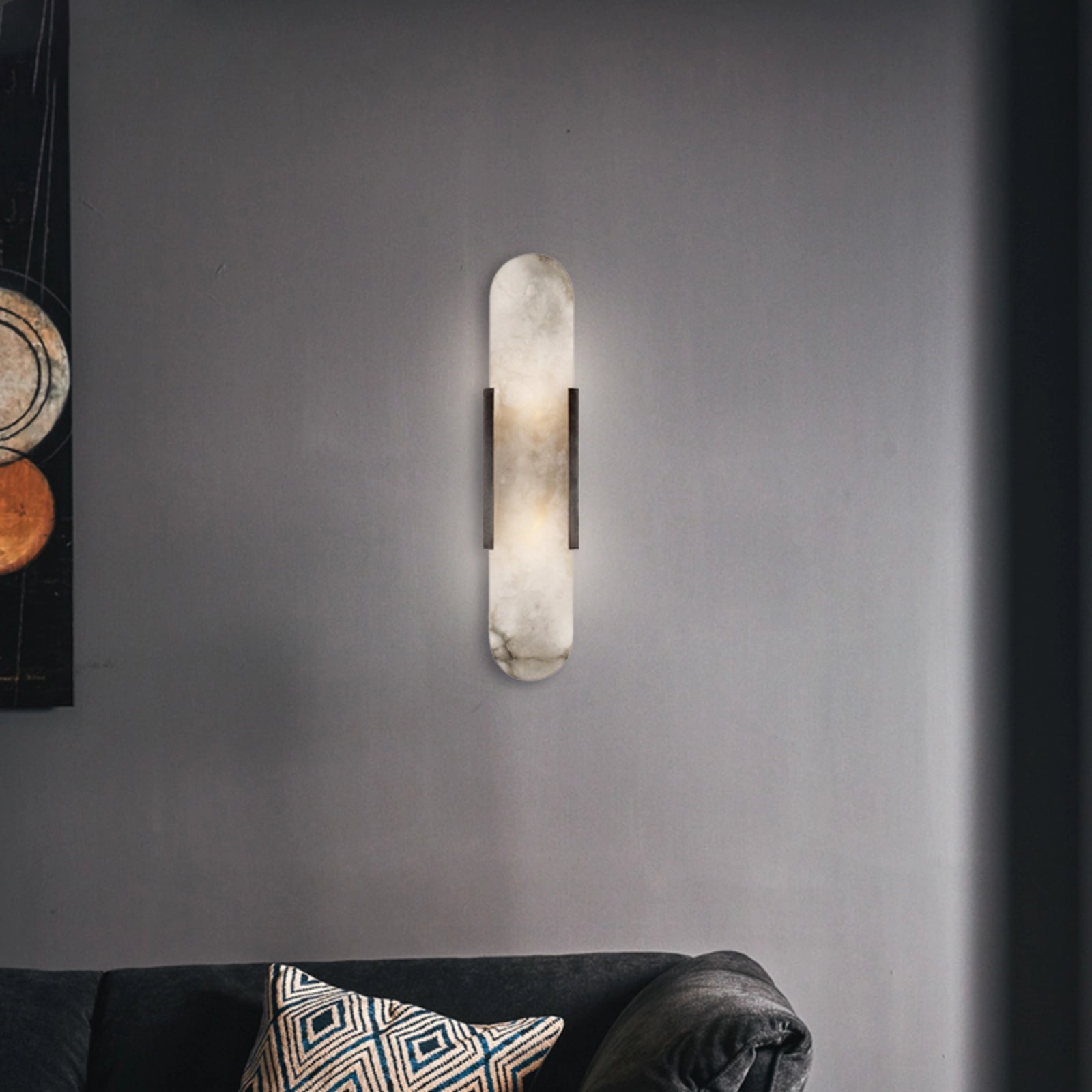 Marble Simple Wall Sconce LED Elongated Wall Light