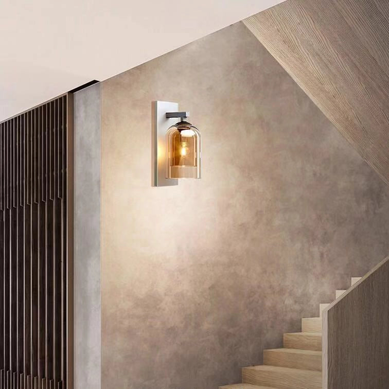 Modern 2-Layer Glass LED Wall Sconce for Bedroom