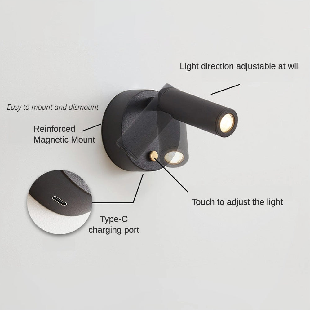 Rotatable Battery Operated Wall Sconce Simple Wireless Sconce