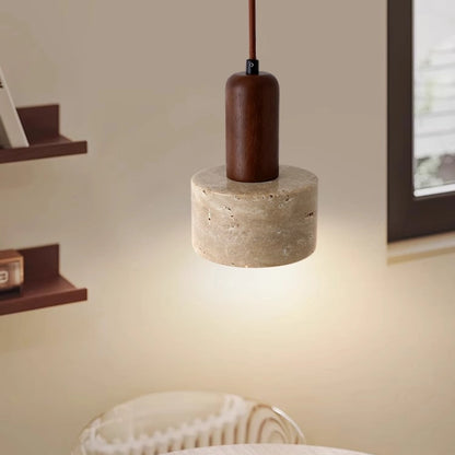 Rustic Travertine Pendant Light Island Hanging Lamp