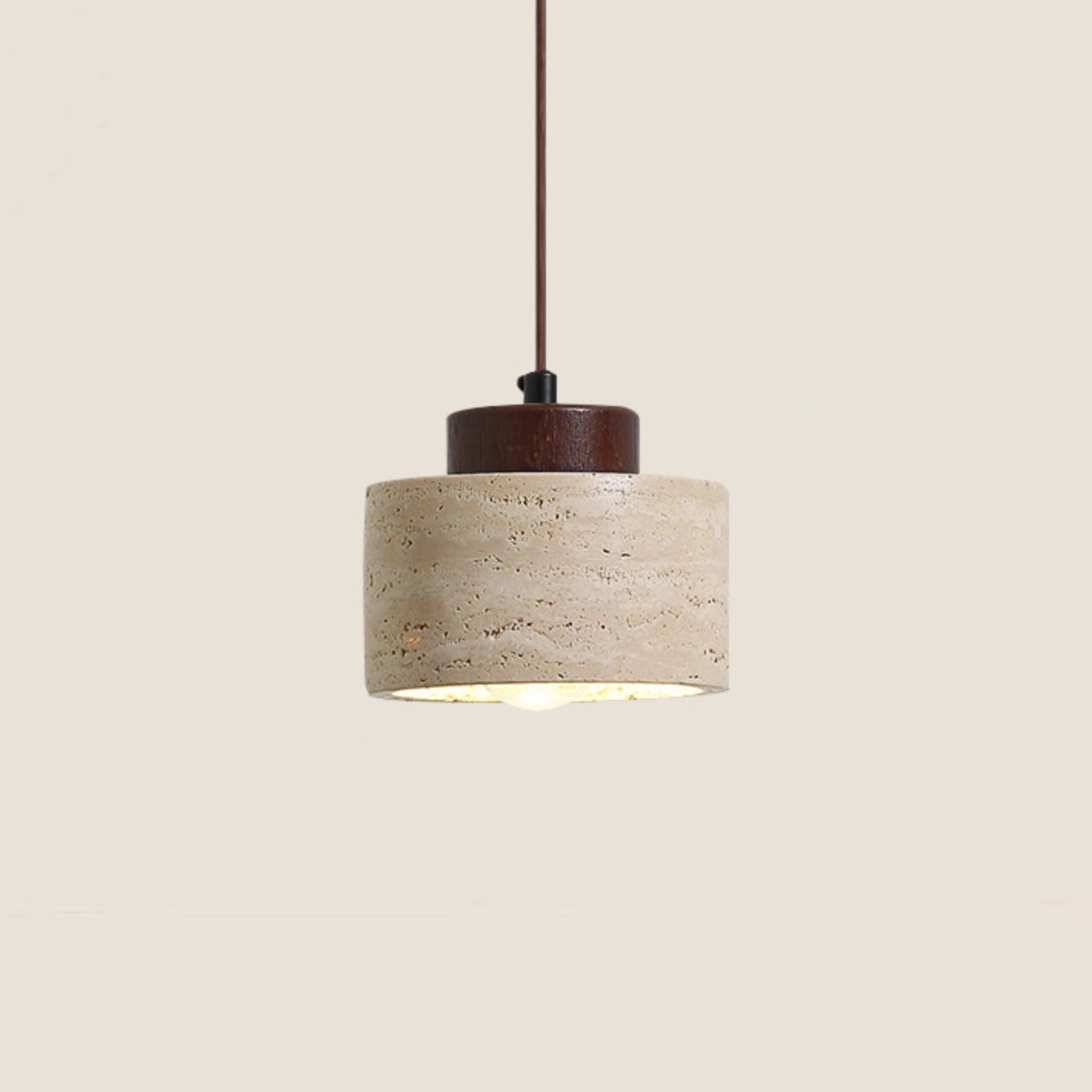 Rustic Travertine Pendant Light Island Hanging Lamp