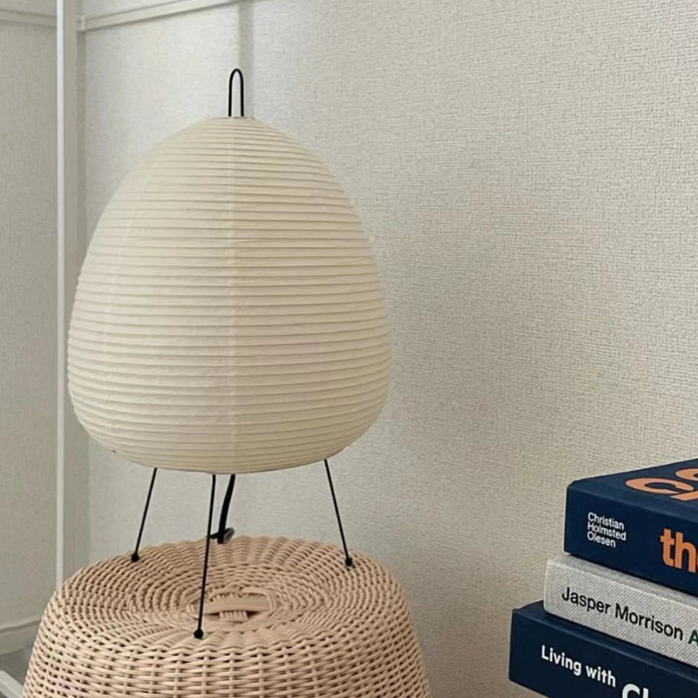 Simple Paper Table Lamp Classic Bedside Table Lantern